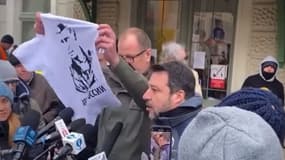 Matteo Salvini à Przemysl le 8 mars 2022