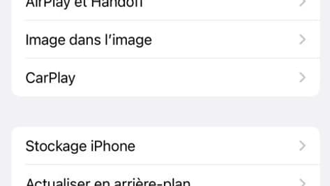 Capture d'écran iPhone Capture d'écran iPhone