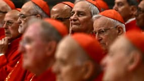 Des cardinaux assistent à une messe au Vatican après la mort du pape François, le 1er mai 2025 (photo d'illustration)