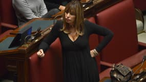 L'eurodéputée Alessandra Mussolini le 21 décembre 2012 à Rome