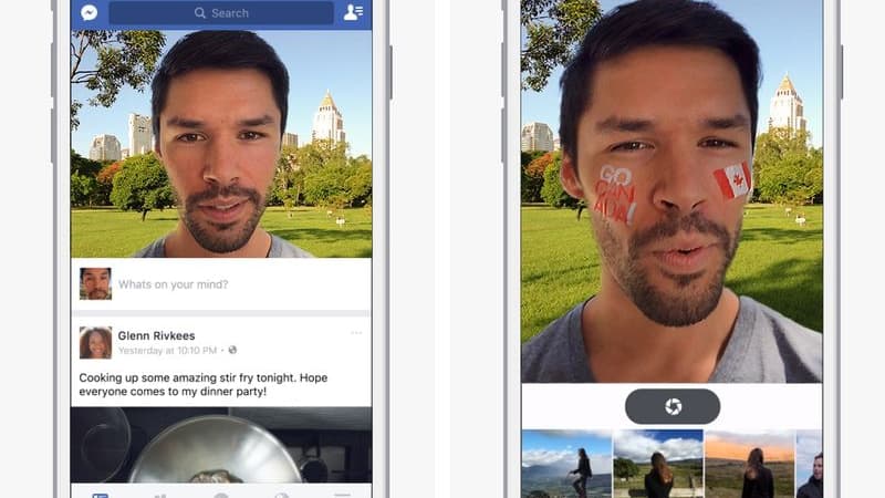 Les stickers et les filtres font leur apparition sur l'application mobile de Facebook au Canada et au Brésil.