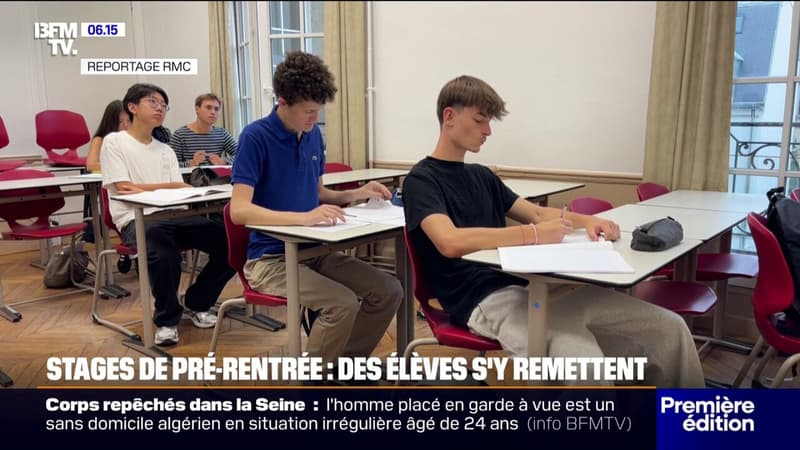 À l'approche de la rentrée, des élèves sont déjà de retour dans les classes pour réviser les programmes