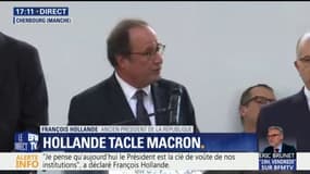 "Rien ne se conquiert dans la prétention, dans l'oubli, tout se mérite", lance François Hollande