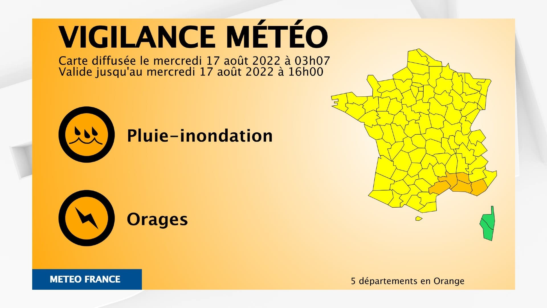 Introduce 145+ Imagen Départements En Vigilance Orange Orages - Fr ...