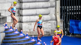 Les Belges lors du triathlon des JO de Paris, le 31 juillet 2024
