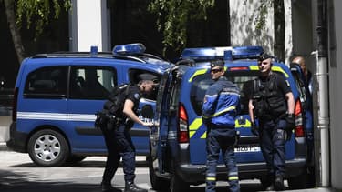 Policiers à Dijon.