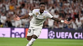 Vinicius, buteur avec le Real Madrid contre Manchester City, le 9 mai 2023.