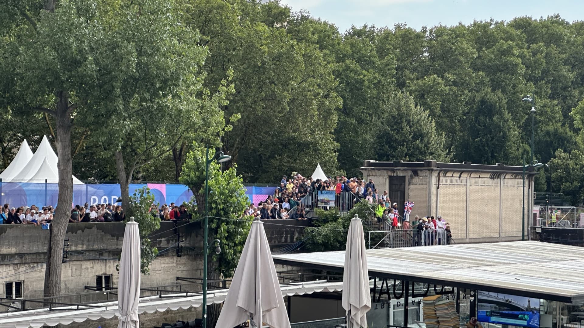 Spectateurs triathlon