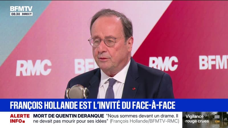 Mort de Quentin Deranque: "Il n'est pas possible que dans la République il puisse y avoir des combats de rue qui dégénèrent", déclare François Hollande