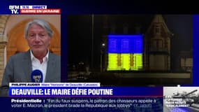 Le maire de Deauville "compte continuer" de projeter le drapeau ukrainien sur une maison appartenant à l'ambassade de Russie