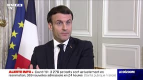 Emmanuel Macron: "Ce n'est pas notre stratégie de vaccination permettra d'éviter, à court terme, un reconfinement ou non (...), c'est notre mobilisation à tous"
