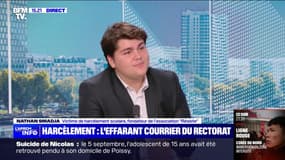 Harcèlement scolaire: Nathan Smadja, ancienne victime, appelle le gouvernement à "passer aux actes"