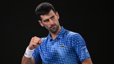 Novak Djokovic lors de la finale de l'Open d'Australie 2023.