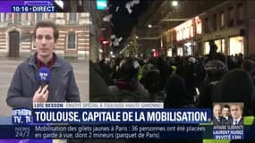 Gilets jaunes: mobilisation record à Toulouse, plus de 10.000 manifestants recensés par la préfecture 