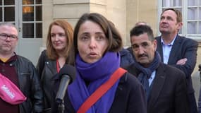 Sophie Binet à la sortie de la réunion entre l'intersyndicale et le gouvernement à Matignon ce mercredi 5 avril