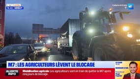 M7 : les agriculteurs lèvent le blocage