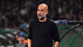 L'entraîneur de Manchester City Pep Guardiola face au Sporting le 5 novembre 2024