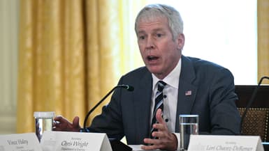 Le secrétaire américain à l'Énergie, Chris Wright, lors d'une réunion sur l'enseignement de l'intelligence artificielle organisée à la Maison Blanche par la Première dame des États-Unis, Melania Trump, le 4 septembre 2025 à Washington DC (photo d'illustration).