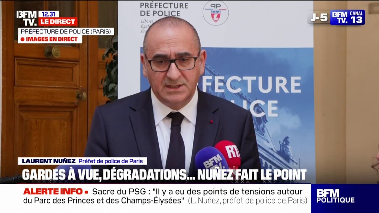 Lors de la soirée du sacre du psg, les forces de l'ordre ont effectué 