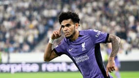 Luis Díaz heureux de célébrer son but face au Linzer ASK le 21 septembre dernier.