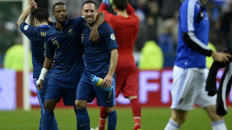 Evra et Ribéry, vainqueurs de la Finlande (3-0) mardi soir