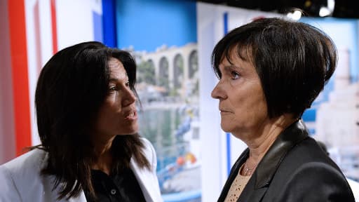 Entre Samia Ghali (G) et Marie-Arlette Carlotti (D), le premier tour a viré à l'affrontement direct