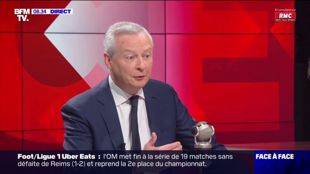 Bruno Le Maire "La Banque de France confirme que l'inflation devrait