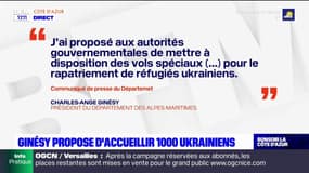 Alpes-Maritimes: le président du département prêt à accueillir 1000 réfugiés ukrainiens