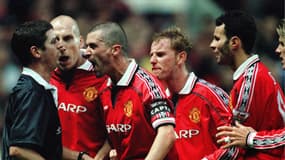 La colère de Roy Keane et des joueurs de Manchester United contre l'arbitre face à Middlesbrough le 9 janvier 2013
