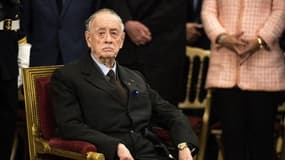 L'ancien sénateur et fils du général de Gaulle, l'amiral français Philippe de Gaulle, à Paris le 27 novembre 2019.