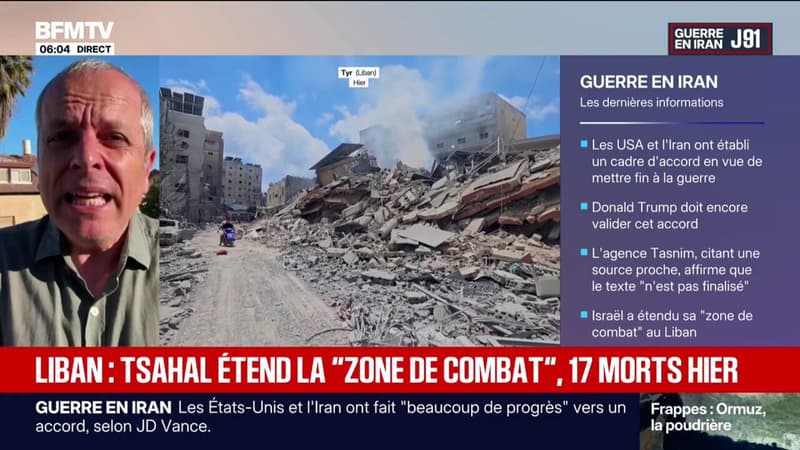 Guerre au Moyen-Orient: Israël étend la "zone de combat" et poursuit ses frappes dans le sud du Liban, 17 morts hier