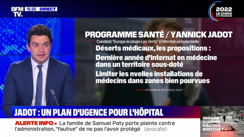 Présidentielle 2022: quelles sont les propositions de Yannick Jadot en matière de santé?