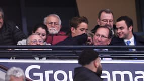 Jean-Michel Aulas et John Textor, lors de Lyon-Strasbourg, le 14 janvier 2023.