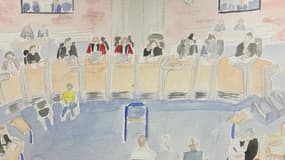 La salle d'audience du procès Théo à Bobigny.