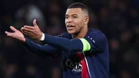 L'attaquant du PSG Kylian Mbappé face à Newcastle le 28 novembre 2023