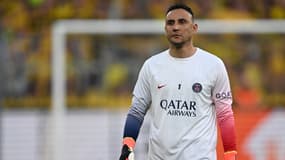 Le gardien costaricien du PSG Keylor Navas à l'entraînement le 1er mai 2024