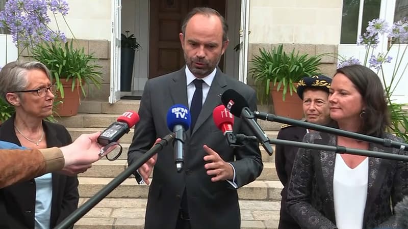 Edouard Philippe et Johanna Rolland (à droite sur la photo), la maire de Nantes.