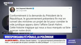 Irresponsabilité pénale: un projet de loi présenté "fin mai", l'avocate du frère de Sarah Halimi exige "un procès"