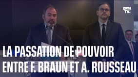 La passation de pouvoir entre François Braun et Aurélien Rousseau au ministère de la santé