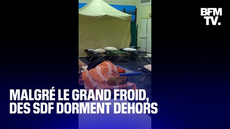 TANGUY DE BFM - Malgré le grand froid, des SDF dorment dehors à Saint-Nazaire