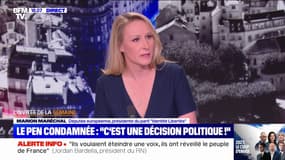Marion Maréchal, députée européenne, indique "qu'en démocratie, on est en droit de critiquer une décision de justice"
