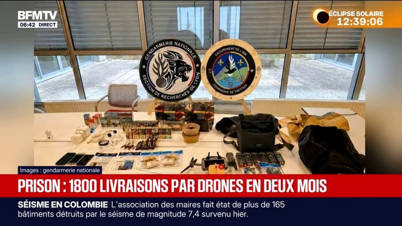À la prison de Villefranche-sur-Saône (Rhône), 1.800 livraisons de colis par drones en deux mois