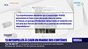 Grève du 28 mars: 13 personnes interpellés à Caen