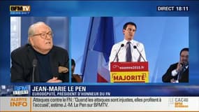Départementales: "Manuel Valls et ses amis vont prendre une grande fessée", estime Jean-Marie Le Pen