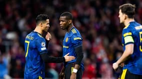 Cristiano Ronaldo en discussion avec Paul Pogba, février 2022