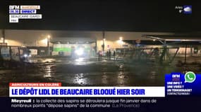 Colère des agriculteurs: le dépôt Lidl de Beaucaire, dans le Gard, bloqué lundi soir