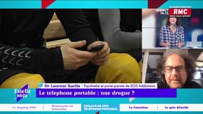 Le téléphone portable : une drogue ? La consultation en direct sur RMC du psychiatre Laurent Karila de Estelle Denis et sa bande. Il les diagnostique accros !