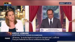 Conférence de presse de François Hollande: "Il a fait preuve de fermeté et d'humanisme", Axelle Lemaire