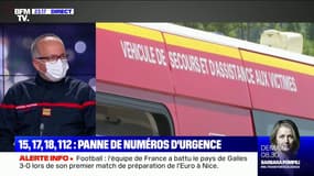 Pour Patrick Hertgen (Fédération nationale des sapeurs-pompiers), la panne des numéros d'urgence "nous interroge sur notre modèle de résilience"