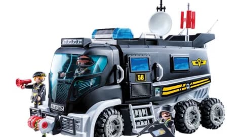 CAMION DES POLICIERS D'ÉLITE SIRÈNE